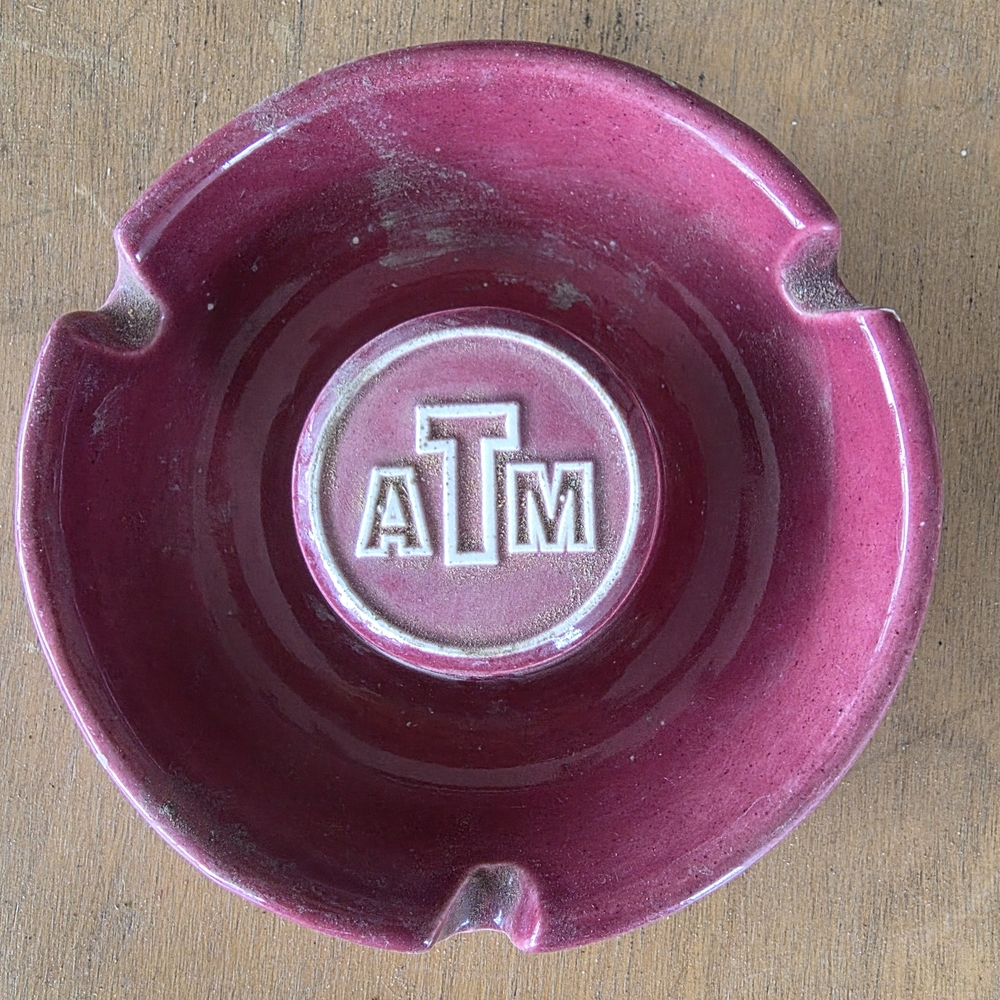 Vintage ATM Pink Ashtray